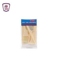 طقم مشط علبه بلاستيك شفافه 8 قطع