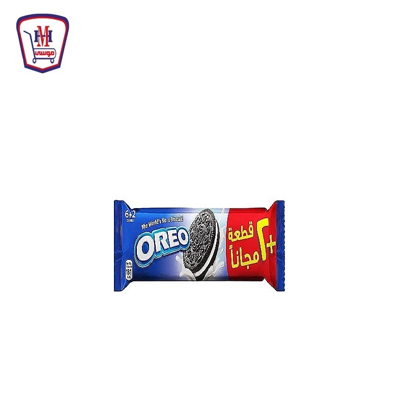 اوريو بسكويت بكريمه الشيكولاته 8 + 2 قطعه 80 جرام  باكو