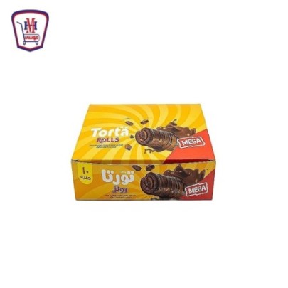 تورتا رولز ميجا كيك ملفوف محشو بالشيكولاته علبه × 6 قطع