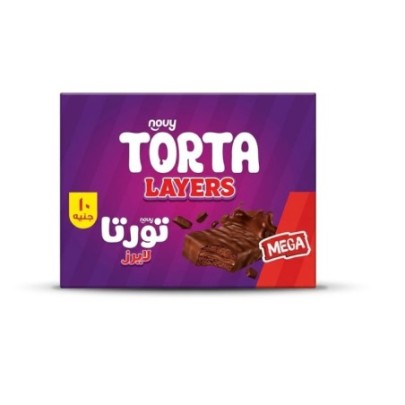 تورتا لايرز ميجا كيك كاكاو محشو بالشيكولاته علبه × 6 قطع