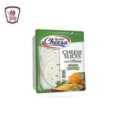 تشيزا شرائح جبن مطبوخ كامل الدسم زيتون اخضر بريميوم 150جرام