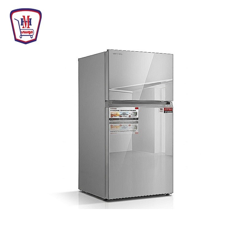 توشيبا ثلاجه 450 لتر زجاج سلفر موديل GR-RT624WE-PGN(72)