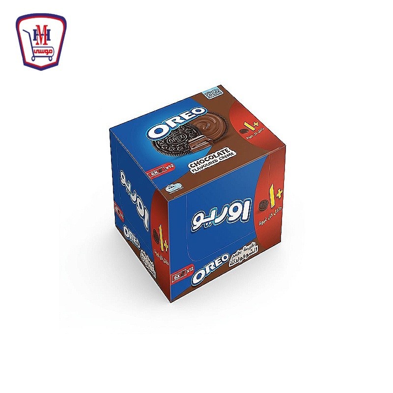 اوريو بسكويت شيكولاته 5 + 1 قطعه 48 جرام  علبه × 12 باكو