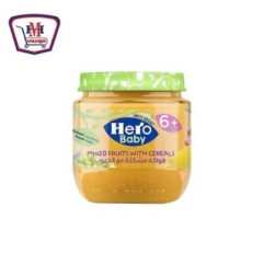 صورة هيرو بيبى فواكه مشكله مع الحبوب مهروس 125 جرام من هيرو بيبى - هايبر موسى