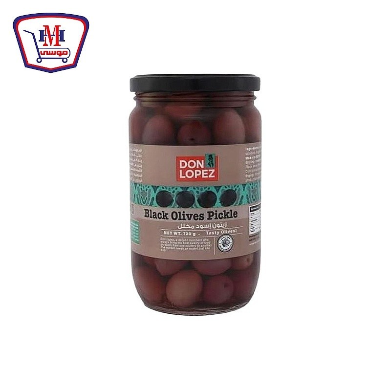دون لوبيز زيتون اسود مخلل 720 جرام
