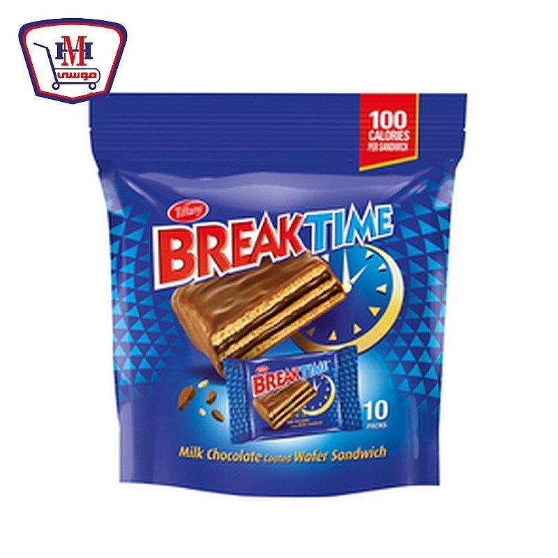 بريك تايم شيكولاته 10 قطع كيس 130 جرام